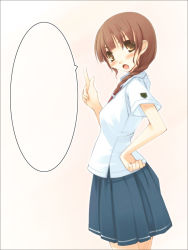 Rule 34 | 1girl, braid, hair over shoulder, jirou (chekoro), kimi kiss, mizusawa mao, school uniform, serafuku, solo, twin braids, twintails