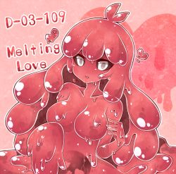 Rule 34 | black sclera, breasts, colored sclera, dripping, heart, lobotomy corporation, looking at viewer, melting love, monster girl, project moon, skull, slime girl, solo, souse