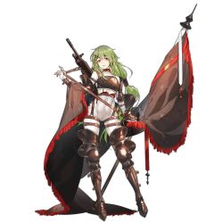 Rule 34 | 1girl, armor, armored boots, boots, breastplate, character name, choker, fingerless gloves, flag, full body, girls&#039; frontline, gloves, green hair, gun, gun sling, hair ornament, heart, heart-shaped pupils, knight, long hair, low-tied long hair, medieval, mk48, mk48 (girls&#039; frontline), mk48 (gunsmoke decree) (girls&#039; frontline), official alternate costume, official art, red eyes, sa (h28085), solo, standing, strap, symbol-shaped pupils, thigh strap, transparent background, very long hair, weapon, weapon on back, yellow pupils