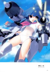 Rule 34 | 1girl, :o, absurdres, aircraft, airplane, armor, blue hair, cameltoe, cowl, firing, gun, highres, jiji (aardvark), mecha musume, personification, ponytail, propeller, red eyes, revealing clothes, school swimsuit, school uniform, smoke, smoking, solo, swimsuit, swimsuit under clothes, weapon, world war ii