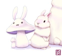 Rule 34 | animal, lilac (p-f easy), mushroom, no humans, original, rabbit, simple background, white background