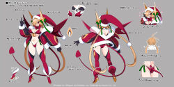 ass blonde_hair boot boots breasts christmas cleavage concept_art disgaea disgaea_rpg high_heel_boots high_heels lucy_(disgaea) official_art red_thighhighs thighhighs