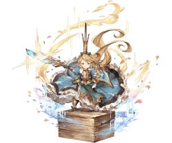 Rule 34 | &gt;:(, 10s, 1girl, armor, armored boots, armored dress, blonde hair, blue dress, blue eyes, boots, box, breastplate, charlotta (granblue fantasy), crown, dress, frilled dress, frills, frown, full body, gauntlets, granblue fantasy, harvin, height conscious, holding, holding sword, holding weapon, long hair, looking at viewer, minaba hideo, official art, on box, pointy ears, puffy short sleeves, puffy sleeves, shield, short sleeves, solo, standing, sword, transparent background, v-shaped eyebrows, very long hair, weapon, wooden box