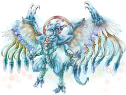 Rule 34 | 00s, bad id, bad pixiv id, bahamut (final fantasy), claws, dragon, final fantasy, final fantasy x, michii yuuki, monster, no humans, scales, simple background, standing, white background, wings