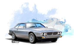 car grey_car highres maserati maserati_kyalami motor_vehicle nimbus_goldbrum no_humans original simple_background vehicle_focus