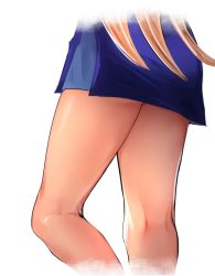 Rule 34 | 1girl, blue skirt, long hair, lower body, miniskirt, simple background, sk816, skirt, solo, tenjouin asuka, thighs, very long hair, white background, yu-gi-oh!, yu-gi-oh! gx