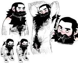 Rule 34 | 1boy, ^ ^, alternate body hair, arm hair, armpit hair, armpits, arms up, bara, beard, belly, belt collar, black hair, blush, body fur, chest hair, closed eyes, collar, cropped torso, cum, cum in mouth, deformed, dungeon meshi, dwarf, ear blush, erection, excessive armpit hair, facial hair, foot hair, full body, hairy, hand hair, implied yaoi, inverted nipples, long beard, long hair, looking at penis, looking up, male focus, mature male, monochrome, multiple views, muscular, muscular male, nipples, pectorals, penis, senshi (dungeon meshi), shy, small penis, thick eyebrows, thick mustache, tongue, tongue out, yak (y4k100y4k)