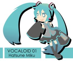 Rule 34 | 1girl, :d, aqua eyes, aqua hair, bad id, bad pixiv id, boots, detached sleeves, female focus, flat color, full body, fuzihito, gradient hair, hatsune miku, headset, long hair, looking away, multicolored hair, necktie, open mouth, skirt, sleeves past wrists, smile, solo, thigh boots, thighhighs, twintails, very long hair, vocaloid, white background, wide sleeves, zettai ryouiki