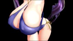 Rule 34 | 3d, animated, animated gif, ariane cevaille (silo9), ass, bikini, bouncing breasts, breasts, cleavage, covered erect nipples, dancing, gigantic breasts, legs, long hair, mikumikudance (medium), purple hair, silo9, swimsuit, twintails