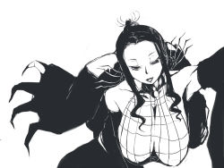 Rule 34 | 00s, 1girl, arachne (soul eater), artist request, black hair, breasts, large breasts, looking at viewer, open mouth, soul eater