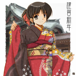 Rule 34 | 1girl, hana (hana mo arashi mo), japanese clothes, kimono, new year, solo