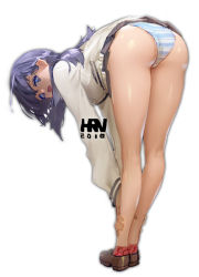 Rule 34 | 10s, 1girl, artist name, ass, bent over, black hair, black skirt, blue eyes, breasts, cardigan, commentary request, full body, gridman universe, han-0v0, kneepits, leaning forward, long sleeves, looking at viewer, looking back, medium breasts, microskirt, open mouth, orange scrunchie, panties, pleated skirt, red legwear, red neckwear, school uniform, scrunchie, shiny skin, shirt, simple background, sketch, skirt, solo, ssss.gridman, standing, striped clothes, striped panties, sweater, takarada rikka, thighs, underwear, white cardigan, white shirt, white sweater, wrist scrunchie