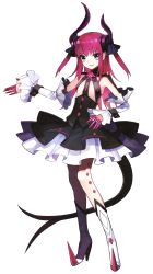 Rule 34 | 10s, 1girl, :d, armpits, asymmetrical horns, black dress, blue eyes, boots, breasts, claws, demon girl, demon tail, detached sleeves, diamond (shape), dress, elizabeth bathory (fate), elizabeth bathory (fate/extra ccc), elizabeth bathory (first ascension) (fate), english text, fate/extra, fate/extra ccc, fate (series), fingernails, flat chest, frills, full body, gothic lolita, gradient hair, hair ribbon, high heels, highres, horns, knee boots, lolita fashion, long fingernails, long hair, long sleeves, looking at viewer, multicolored hair, nail polish, no bra, official art, open mouth, outstretched arm, petticoat, pink hair, pointy ears, pointy footwear, puffy long sleeves, puffy sleeves, ribbon, shoes, short dress, sleeves past wrists, smile, solo, spikes, standing, tail, tattoo, transparent background, turtleneck, two side up, uneven horns, wada arco, white background, wrist cuffs