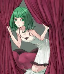 Rule 34 | blush, green eyes, green hair, ind, lowres, short hair, solo, tagme
