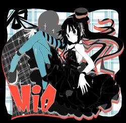 Rule 34 | 00s, 1girl, akiyama mio, black eyes, black hair, blue pantyhose, blunt bangs, don&#039;t say &quot;lazy&quot;, fruit punch, hat, hime cut, k-on!, long hair, lowres, mini hat, mini top hat, pantyhose, solo, striped, top hat
