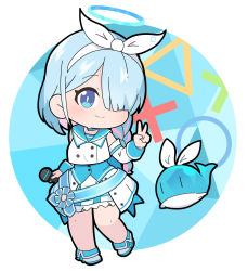 Rule 34 | 1girl, arona (blue archive), blue archive, blue eyes, blue hair, blue sailor collar, braid, chibi, closed mouth, commentary request, commission, detached sleeves, hair between eyes, hair ribbon, hairband, halo, highres, holding, holding microphone, long hair, long sleeves, looking at viewer, microphone, mischievous straight uniform (blue archive), multicolored hair, nyaru (nyaru 4126), pink hair, ribbon, sailor collar, shirt, shoes, single braid, skeb commission, skirt, sleeveless, sleeveless shirt, smile, solo, two-tone hair, v, white footwear, white hairband, white ribbon, white shirt, white skirt, white sleeves