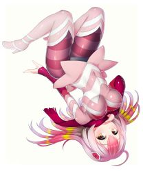 Rule 34 | 1girl, ahoge, alternate color, breasts, covered navel, doyouwantto, guts seijin, hair ornament, long hair, looking at viewer, multicolored hair, pantyhose, personification, scarf, shiny clothes, skin tight, solo, streaked hair, striped clothes, striped legwear, striped pantyhose, ultra kaijuu gijinka keikaku, ultra series, ultra seven (series)