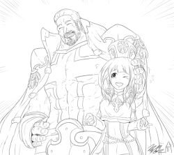 Rule 34 | &gt; o, 00s, 1boy, 1girl, ;d, ^ ^, abs, beard, belt, buttons, closed eyes, cross, cross earrings, detached sleeves, dress, dungeon and fighter, earrings, facial hair, feathers, female crusader (dungeon and fighter), female priest (dungeon and fighter), flying sweatdrops, greyscale, hair slicked back, hand on another&#039;s head, hand on own hip, hands up, hat, height difference, image sample, jacket, jacket on shoulders, jewelry, laughing, long hair, long sleeves, male priest (dungeon and fighter), monk (dungeon and fighter), monochrome, one eye closed, open mouth, priest (dungeon and fighter), riffle hunter, short hair, shoulder pads, sideburns, signature, simple background, sketch, smile, white background