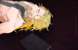 Rule 34 | 1boy, abs, bad id, bad pixiv id, blonde hair, book, chinese text, diary, dio brando, fingerless gloves, ghost, gloves, highres, jojo no kimyou na bouken, male focus, muscular, shooting-star-on, sleeping, solo