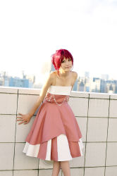Rule 34 | cosplay, evening gown, highres, hino kahoko, kiniro no corda, kouzuki suzuka, photo (medium), red hair
