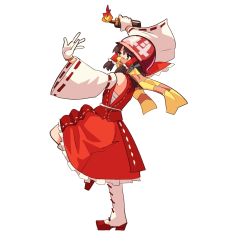 Rule 34 | 1girl, benikurage (cookie), boots, bow, brown eyes, brown hair, commentary request, cookie (touhou), detached sleeves, dress, frilled bow, frilled hair tubes, frills, full body, gakusei undou, gloves, hair bow, hair tubes, hakurei reimu, hard hat, helmet, leftame, medium hair, molotov cocktail, orange scarf, red bow, red dress, red headwear, red skirt, ribbon-trimmed sleeves, ribbon trim, sarashi, scarf, skirt, solo, striped clothes, striped scarf, tabard, touhou, transparent background, white footwear, white gloves, yellow scarf