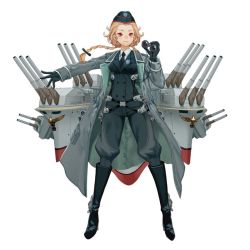 Rule 34 | braid, artistic error, full body, official art, salmon88, scharnhorst (victory belles), simple background, solo, standing, tagme, twin braids, victory belles, white background