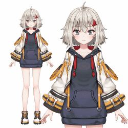 Rule 34 | 1girl, animated, animated gif, elf, gif artifacts, jacket, live2d, lowres, original, pensuke, pointy ears, smile, tagme, white hair