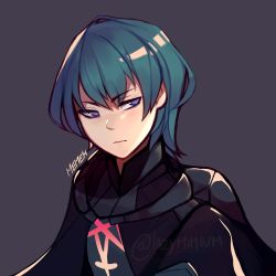 Rule 34 | 1boy, absurdres, armor, ascot, blue eyes, blue hair, byleth (fire emblem), byleth (male) (fire emblem), cape, fire emblem, fire emblem: three houses, gloves, grey background, highres, looking at viewer, male focus, memeh, nintendo, short hair, simple background, solo