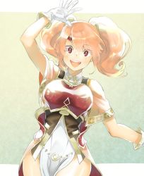 Rule 34 | 1girl, aisutabetao, armor, blush, breastplate, cape, fire emblem, fire emblem echoes: shadows of valentia, gloves, long hair, looking at viewer, mae (fire emblem), nintendo, open mouth, pink hair, red eyes, simple background, smile, solo, tiara, twintails