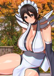 Rule 34 | 1girl, breasts, huge breasts, iroha (samurai spirits), maid, samurai spirits, smile, solo