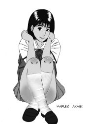 Rule 34 | 1girl, akagi haruko, female focus, highres, retro artstyle, school uniform, slam dunk (series), smile