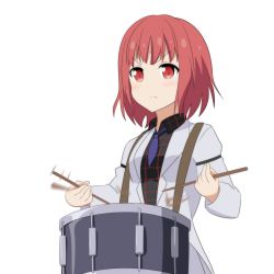 Rule 34 | &gt;:(, 1girl, animated, animated png, ascot, blush, cato (monocatienus), collared shirt, drum, drumming, drumsticks, focused, formal, frown, horikawa raiko, instrument, long sleeves, md5 mismatch, pink hair, red eyes, shirt, short hair, solo, suit, touhou, ugoira, v-shaped eyebrows, white suit