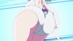 Rule 34 | 10s, 2girls, animated, animated gif, ass, blue hair, competition swimsuit, hip attack, huge ass, keijo!!!!!!!!, lowres, miyata sayaka, multiple girls, one-piece swimsuit, rokudo rin, subtitled, swimsuit, water, white hair, wide hips