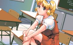 Rule 34 | 1990s (style), 1girl, 2 shot diary 2, dutch angle, emi (2 shot diary 2), game cg, indoors, may-be soft, pc98, retro artstyle, tagme