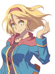 Rule 34 | 1girl, blonde hair, breasts, cecilia lynne adelhyde, coat, commentary request, hairband, kanikame, looking at viewer, short hair, smile, solo, wild arms, wild arms 1