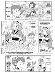 Rule 34 | comic, creatures (company), game freak, gouguru, highres, miette (pokemon), monochrome, nintendo, pokemon, serena (pokemon), translated