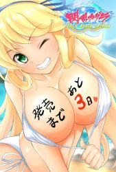 Rule 34 | 10s, 1girl, blonde hair, breasts, green eyes, katsuragi (senran kagura), large breasts, senran kagura, solo, tagme