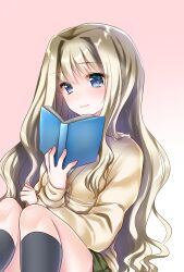 Rule 34 | blonde hair, blue eyes, book, gore screaming show, highres, holding, holding book, misono kiika, tagme