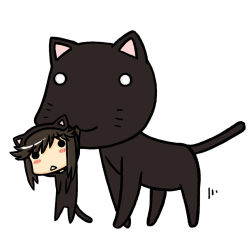 Rule 34 | 1girl, :&lt;, animal costume, animal ears, artist request, black eyes, black hairband, blush, blush stickers, brown hair, cat, cat costume, cat ears, chibi, fake animal ears, full body, hairband, looking at viewer, love plus, motion lines, mouth hold, o o, simple background, solo, takane manaka, triangle mouth, whiskers, white background, yamada ishito