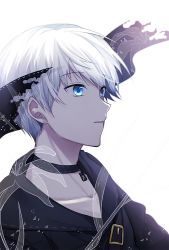 Rule 34 | 1boy, backlighting, bad id, bad twitter id, blue eyes, male focus, nier (series), nier:automata, silver hair, simple background, solo, solo focus, white background, 9s (nier:automata)