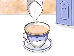 Rule 34 | blue archive, coffee mug, cup, desk, highres, mug, paper, plate, powder puff, tea