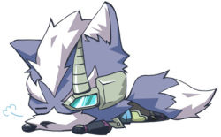 Rule 34 | 1boy, chibi, furry, furry male, gloves, head-mounted display, lowres, male focus, nintendo, solo, star fox, tail, white hair, wolf, wolf o&#039;donnell