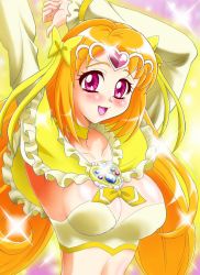 Rule 34 | breasts, cure muse (yellow), highres, large breasts, aged up, oppai loli, precure, solo, suite precure