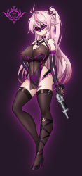 Rule 34 | 1girl, absurdres, alternate costume, aura, azur lane, barcode, barcode tattoo, black background, black footwear, black gloves, black panties, black thighhighs, breasts, budesonide, corruption, covered erect nipples, dark persona, elbow gloves, full body, gloves, grenville (azur lane), gun, handgun, high heels, highres, holding, holding gun, holding weapon, large breasts, long hair, looking at viewer, mask, multicolored hair, panties, pink hair, pubic tattoo, revolver, see-through, shoes, simple background, solo, standing, streaked hair, tattoo, thigh strap, thighhighs, underwear, weapon
