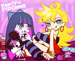 Rule 34 | 10s, :p, food, lots of jewelry, panty &amp; stocking with garterbelt, panty (psg), smile, stmp, stocking (psg), tongue, tongue out