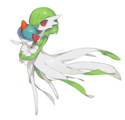 Rule 34 | absurdres, alternate color, artist name, bad id, bad pixiv id, closed mouth, commentary request, creatures (company), game freak, gardevoir, gen 3 pokemon, hand up, hideko (l33l3b), highres, holding, holding pokemon, nintendo, pokemon, pokemon (creature), ralts, red eyes, shiny pokemon, transparent background, watermark, white background