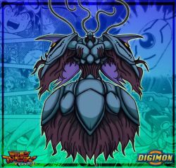 Rule 34 | arkadimon super ultimate, armor, digimon, flying, highres, tentacles, wings, yellow eyes