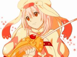 Rule 34 | 00s, alice (tales), m (pixiv9151), rapier, red eyes, short hair, smile, solo, sword, tales of (series), tales of symphonia, tales of symphonia: dawn of the new world, weapon, white hair