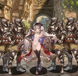 Rule 34 | 1girl, 4boys, breasts, folia, granblue fantasy, multiple boys, nipples, nude, nude filter, pussy, third-party edit, uncensored
