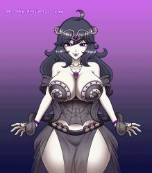 Rule 34 | 1girl, animated, animated gif, belly dancer, breasts, creatures (company), dancer, dancing, game freak, harem outfit, hex maniac (pokemon), hypnosis, large breasts, mind control, nintendo, pokemon, pokemon xy, porniky, revealing clothes, see-through, solo, tiara